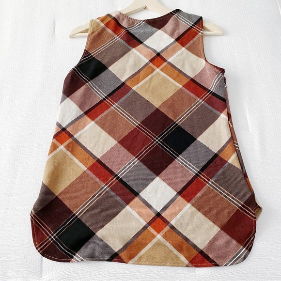 Bobeau Autumn Plaid Sleeveless Top - Picture 5 of 8